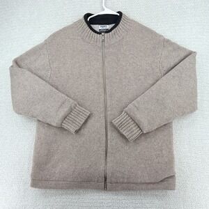 Vtg Woolrich x Discovery Channel Wool Sweater Jacket Men's Medium Ash Full Zip